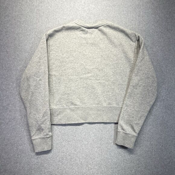 Nike Crop Crewneck Women’s Medium Gray Multicolor Embroidered Swoosh BV2800-063 - Picture 4 of 9